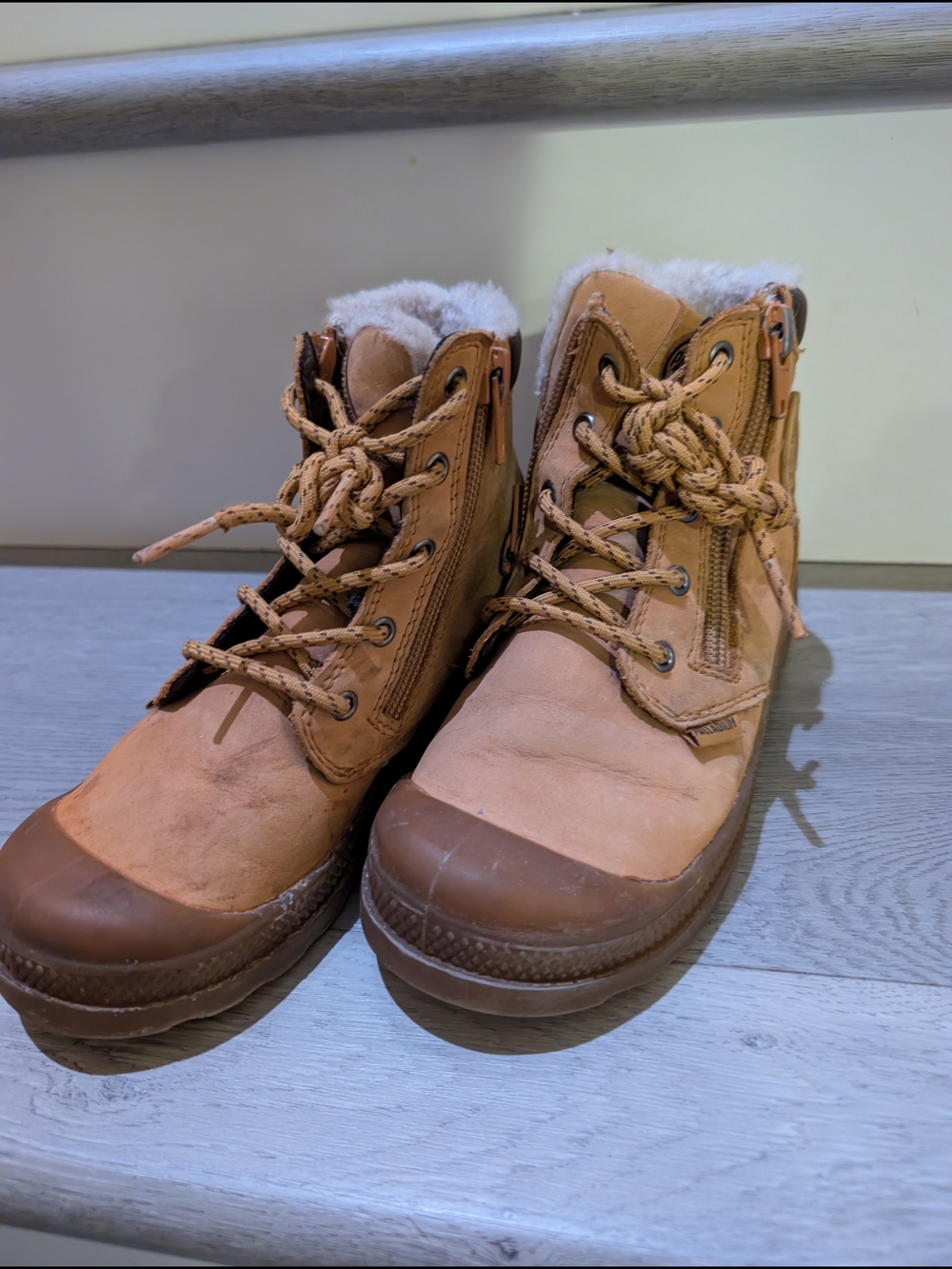 Palladium Shearling-Lined Lace-Up Winter Boots